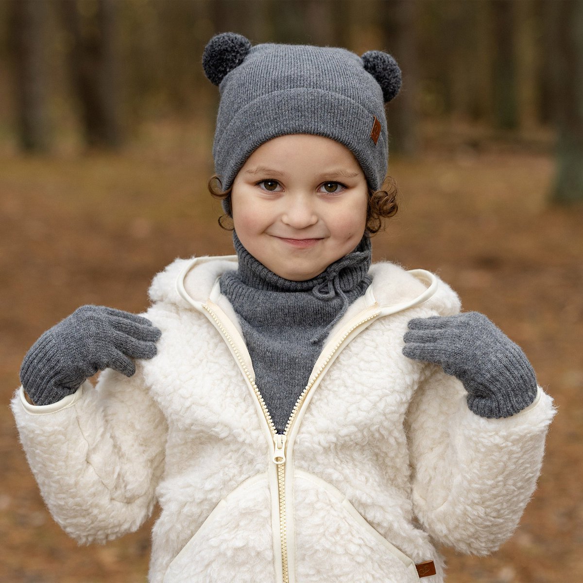 Babymuts voor kinderen, gebreid van merino en kasjmier