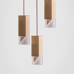 Lamp/One Brass Trio Chandelier