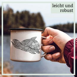 Enamel cup – turtle