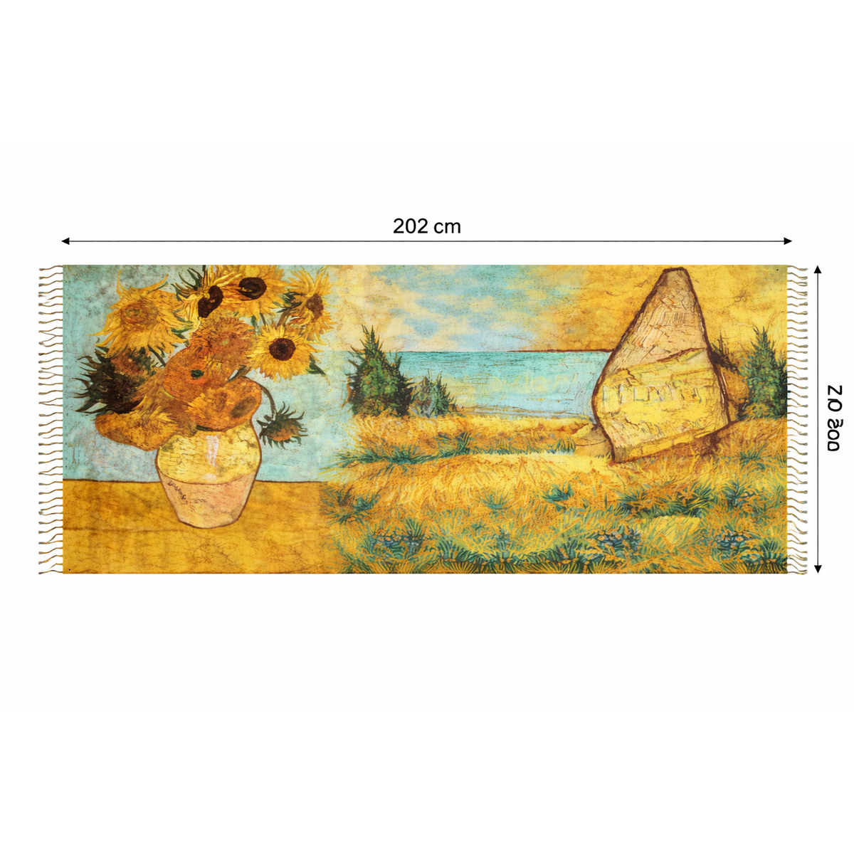 Foulard HS Painting - En 5+ modèles - Tissu plus épais - 202x72 cm