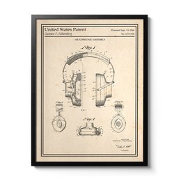 Affiche brevet Casque Audio