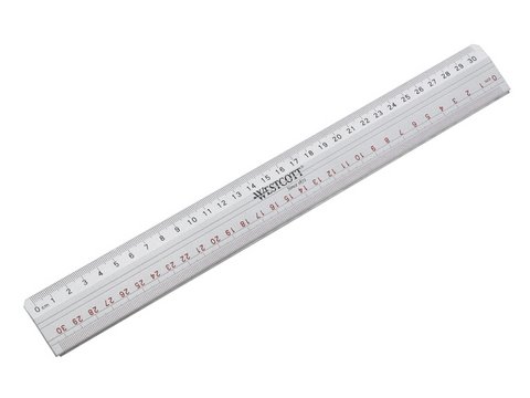 Snijliniaal Westcott 30cm met anti-slip