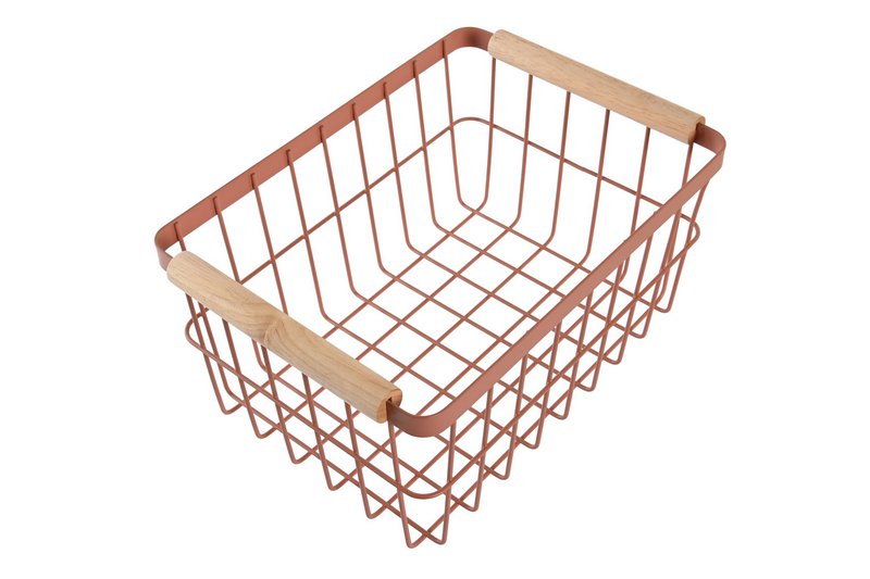 GRENEN METALEN MAND 29X20X14,5 2 ASSORTIMENTEN. PC202441