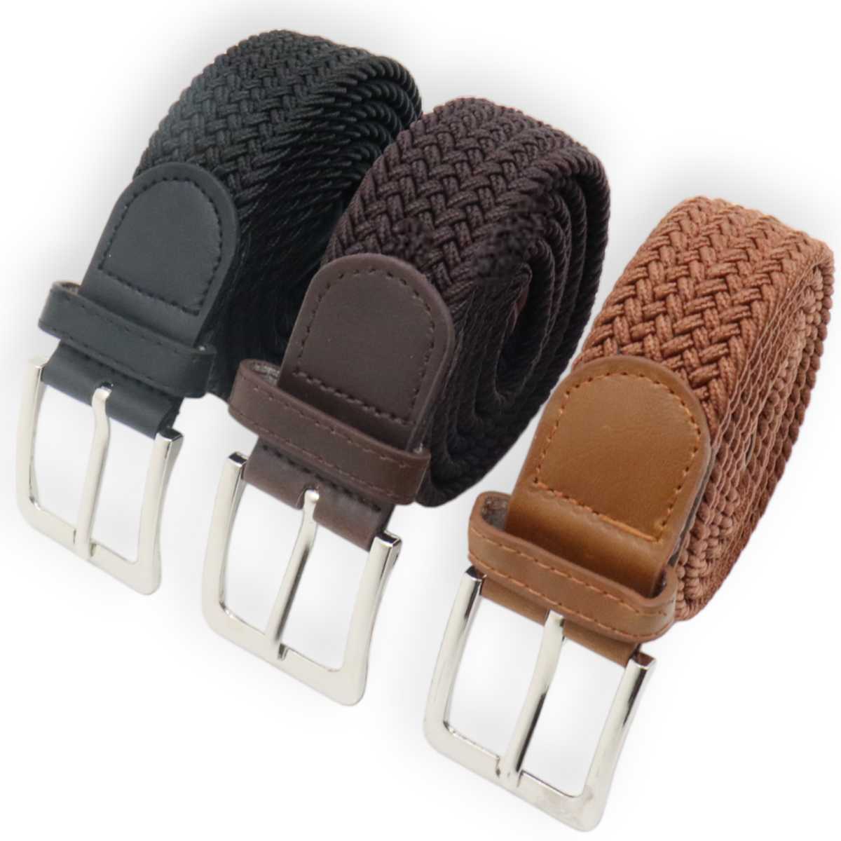 Safekeepers elastic belts - stretch belts - men's belts - women's belts - 3 Pieces
