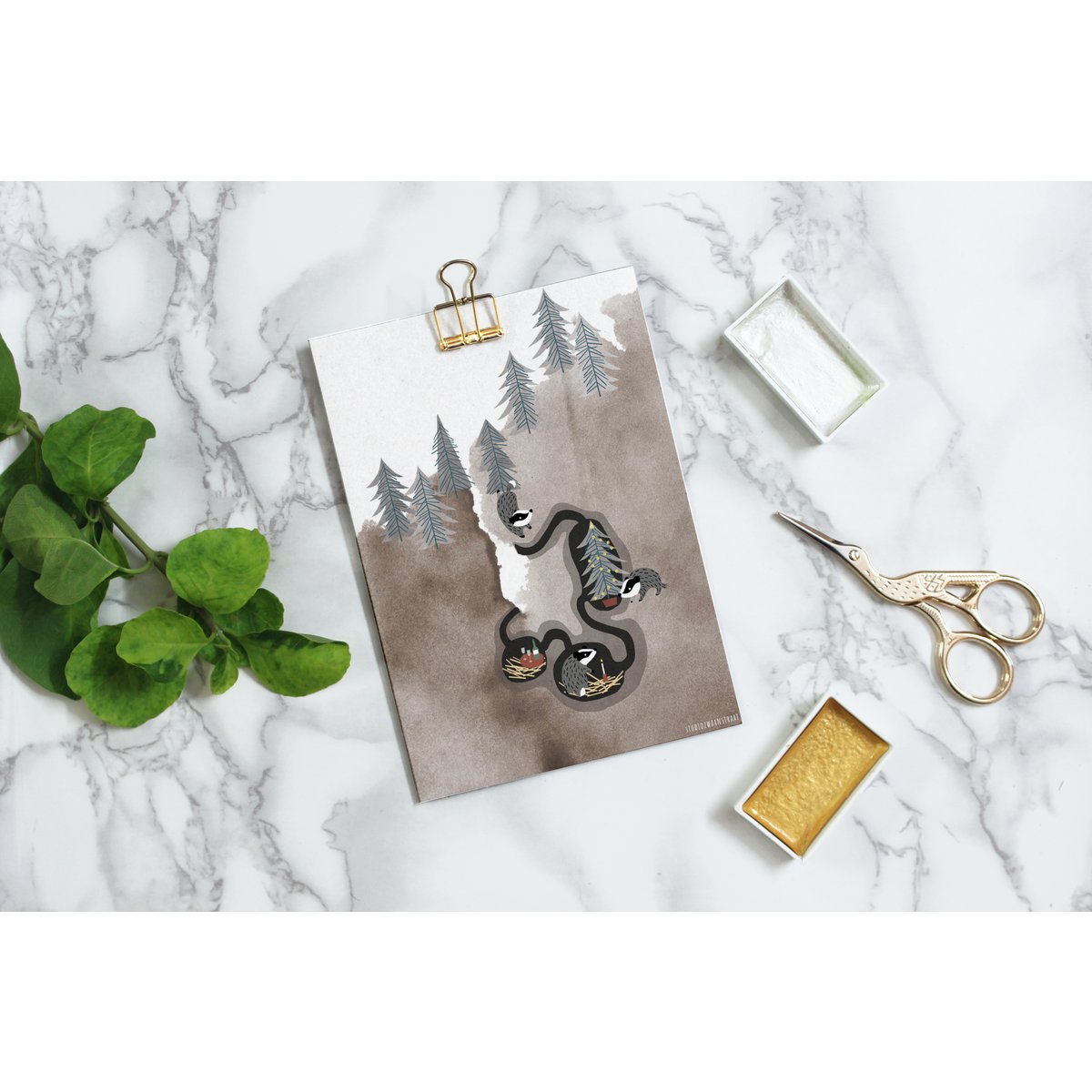 Postkarte - Serie 'Weihnachten' - 'Underground Party'