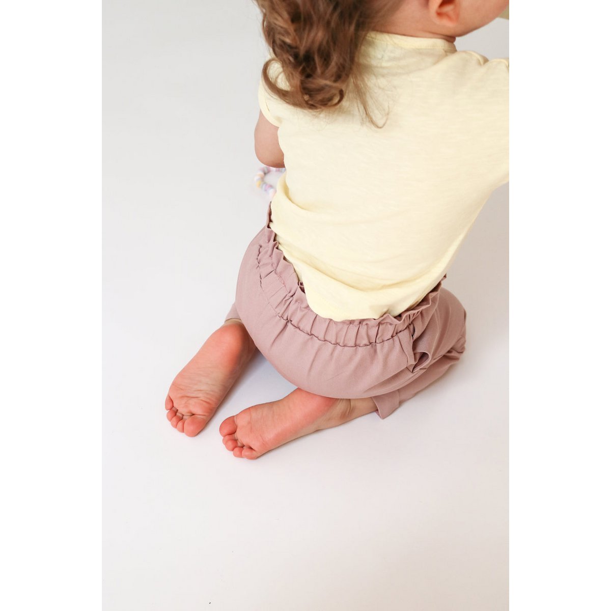 Duurzame Rose Limited Edition babybroek met hoge taille | 100% GOTS-gecertificeerd biologisch katoen
