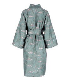 Satin kimono badekåbe med taske Dreamy Ocean