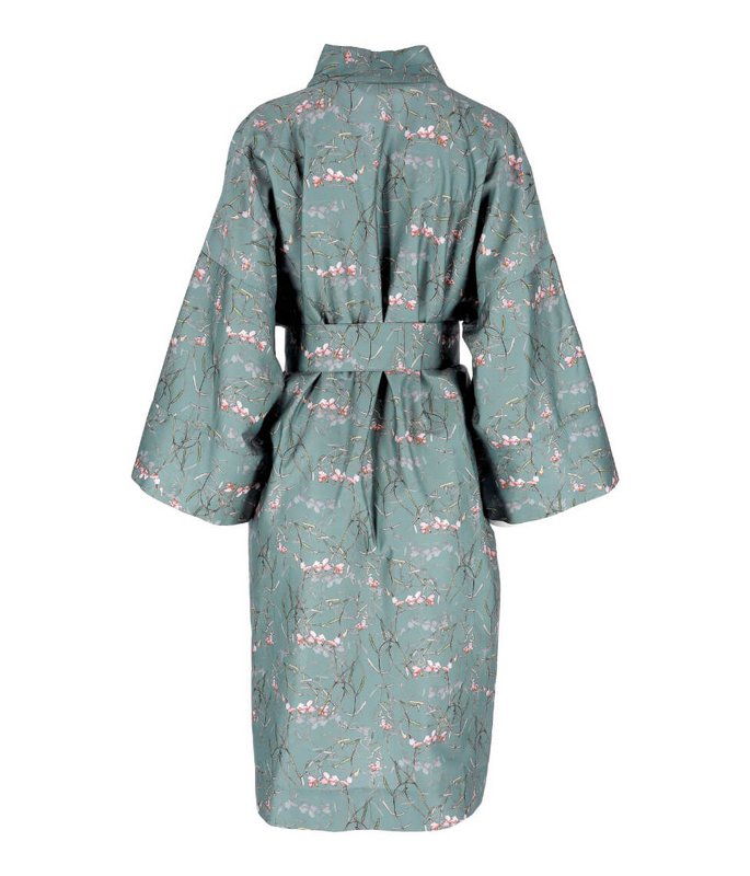 Satin kimono badekåbe med taske Dreamy Ocean