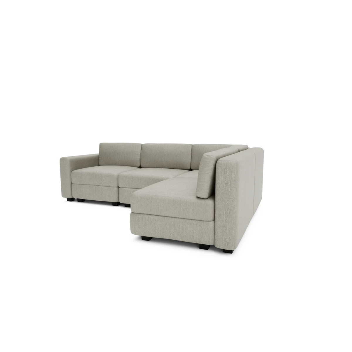 4-Seater Corner Modular Sofa GRACIA - Beige Grey