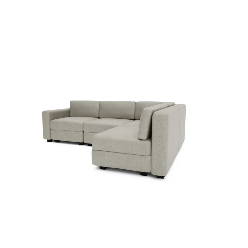 4-Seater Corner Modular Sofa GRACIA - Beige Grey