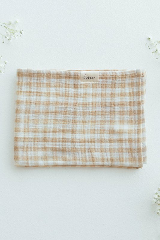 Muslinvæv, Beige Gingham