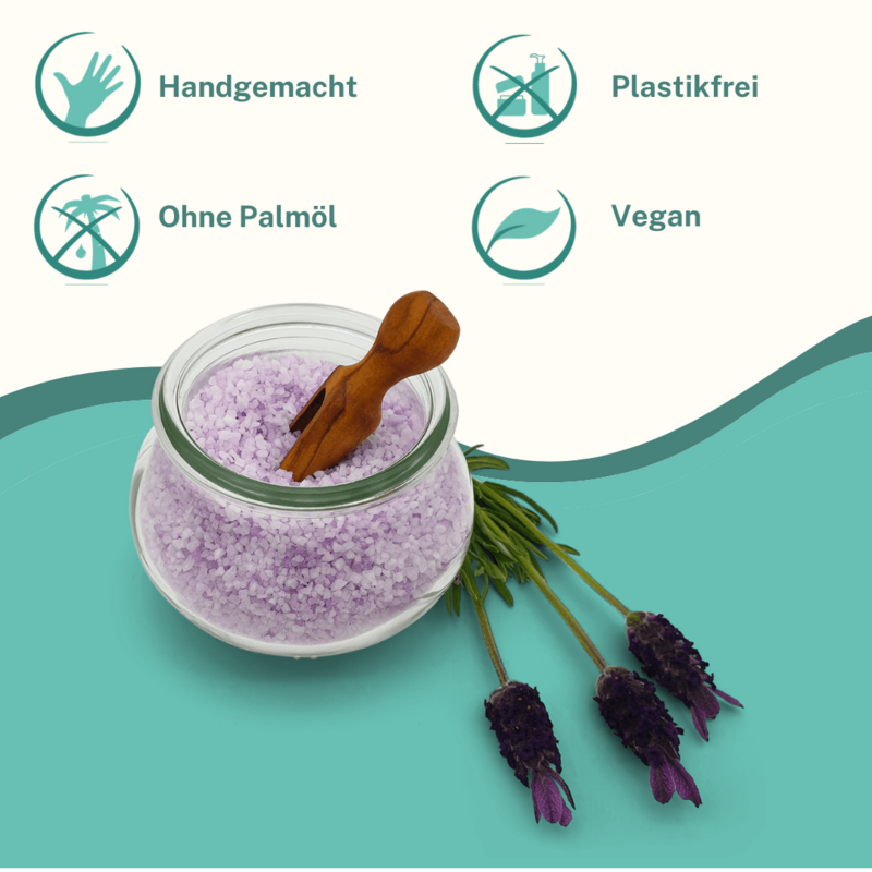 sal de baño de lavanda