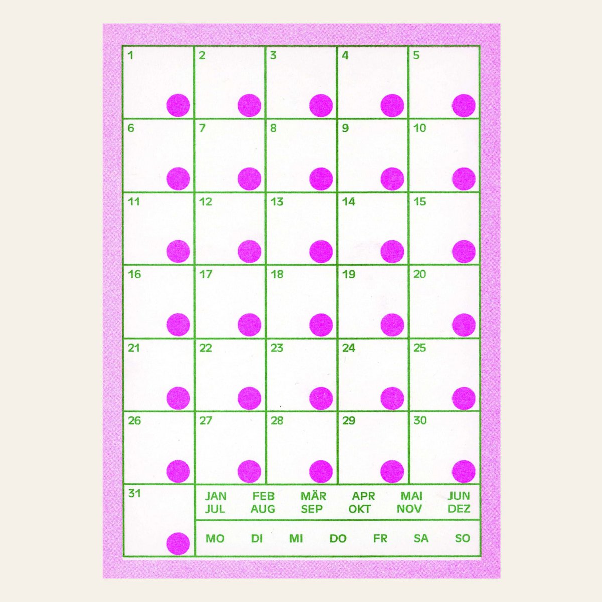 Risographie Carte postale - Goin Pink - Din A6