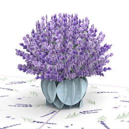 Tarjeta emergente lavanda
