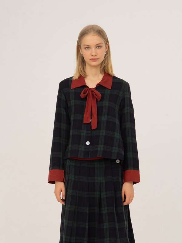 Evermore geruit blauw en rood shirt