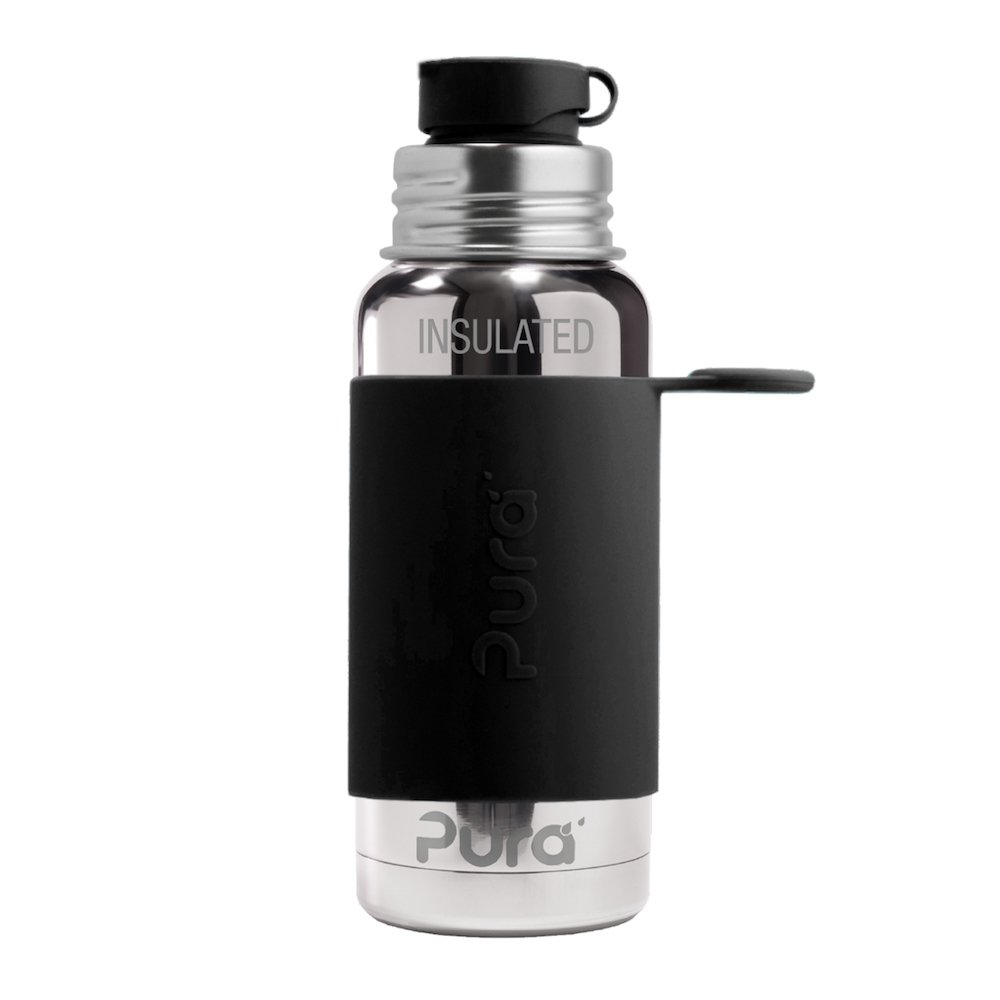 Pura Thermos Sports bottle 475 ML + Black Sleeve