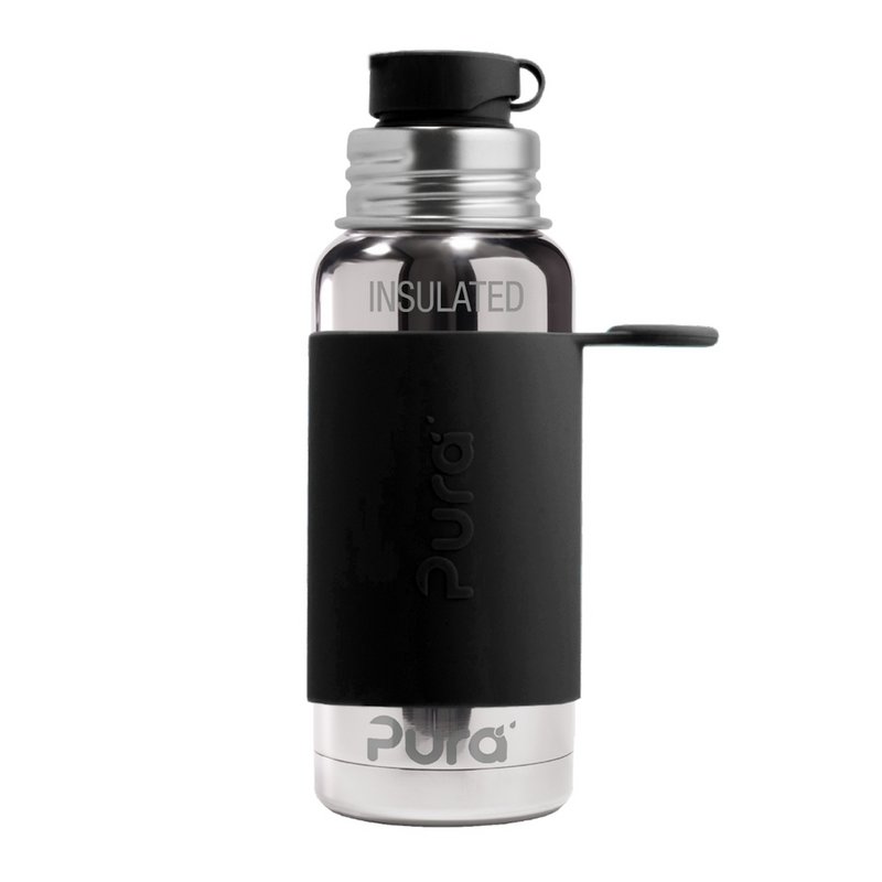 Pura Thermos Sports Bottle 475 ml + manga negra