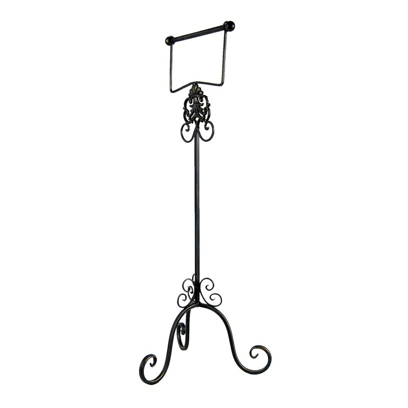 WC Rol Houder 27x24x70 cm Bruin IJzer Toiletrolhouder