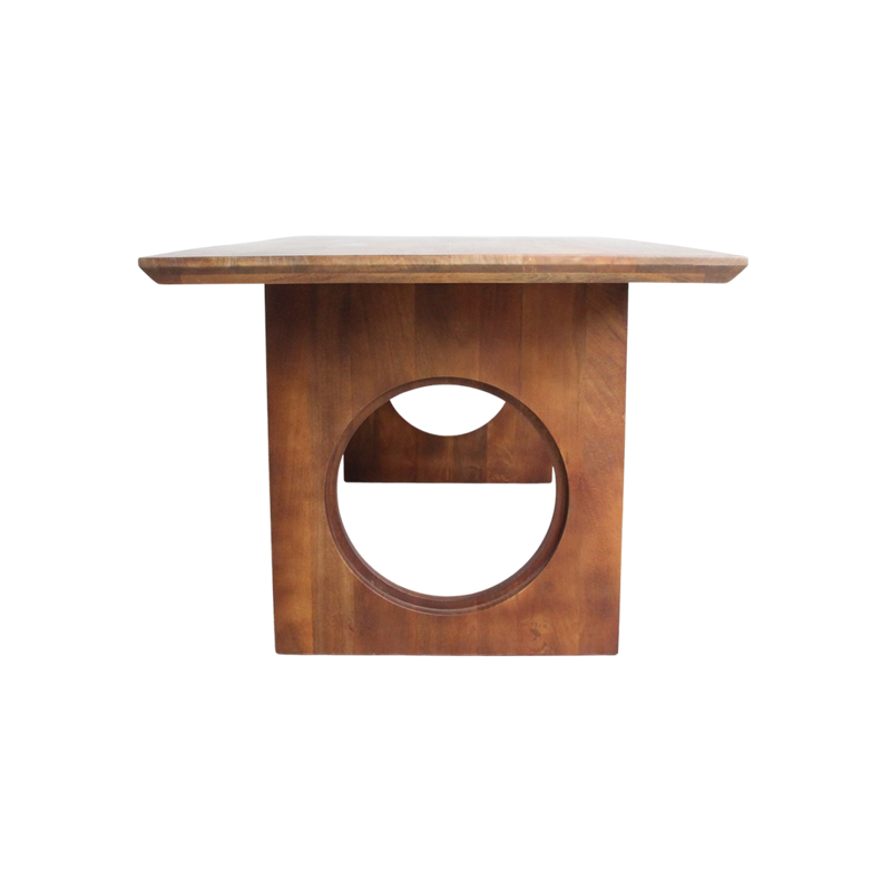 Esstisch aus abgeschrägtem Bullnose-Mangoholz