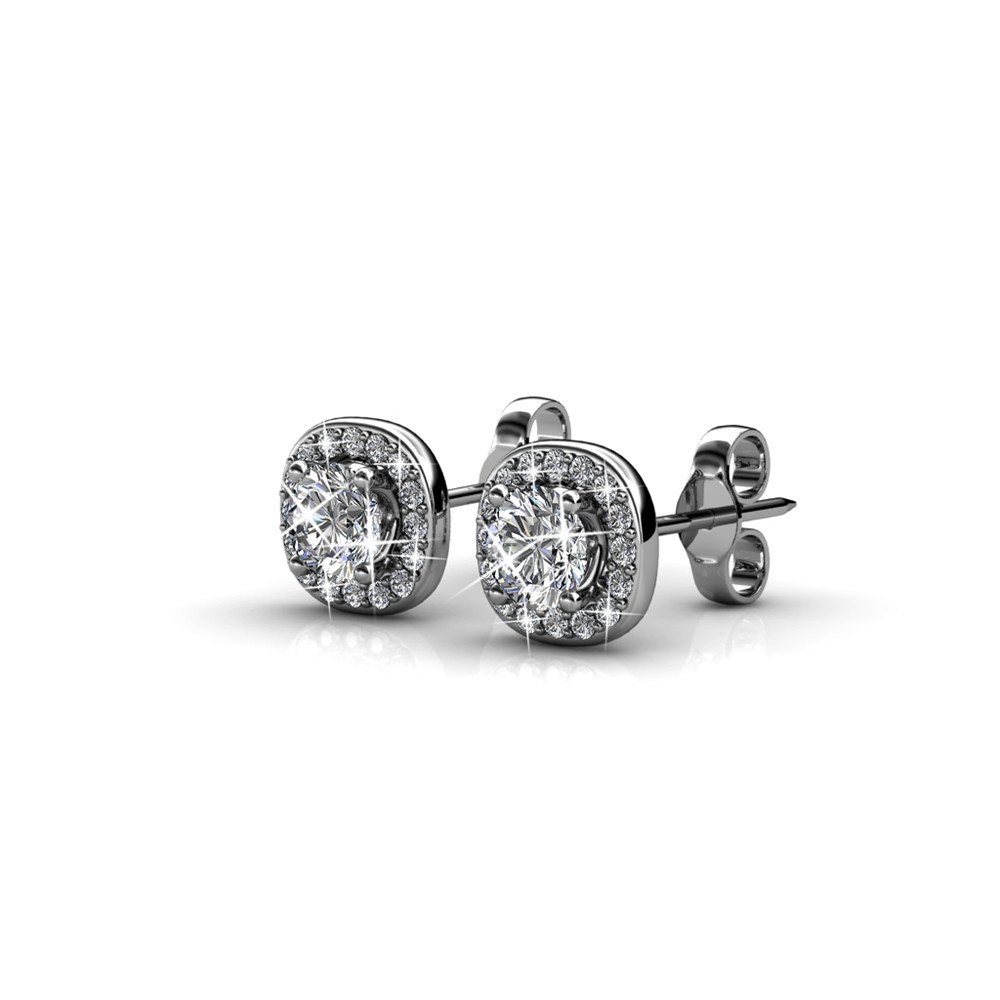 Boucles d'oreilles Cushy - Argenté et Cristal