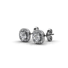 Boucles d'oreilles Cushy - Argenté et Cristal
