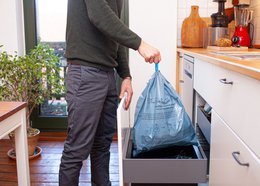 Recycelte Kordelzug-Müllsäcke 20l, Blauer Engel zertifiziert