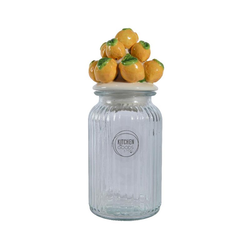 Vorratsglas Lemon h27cm Glas/Steingut