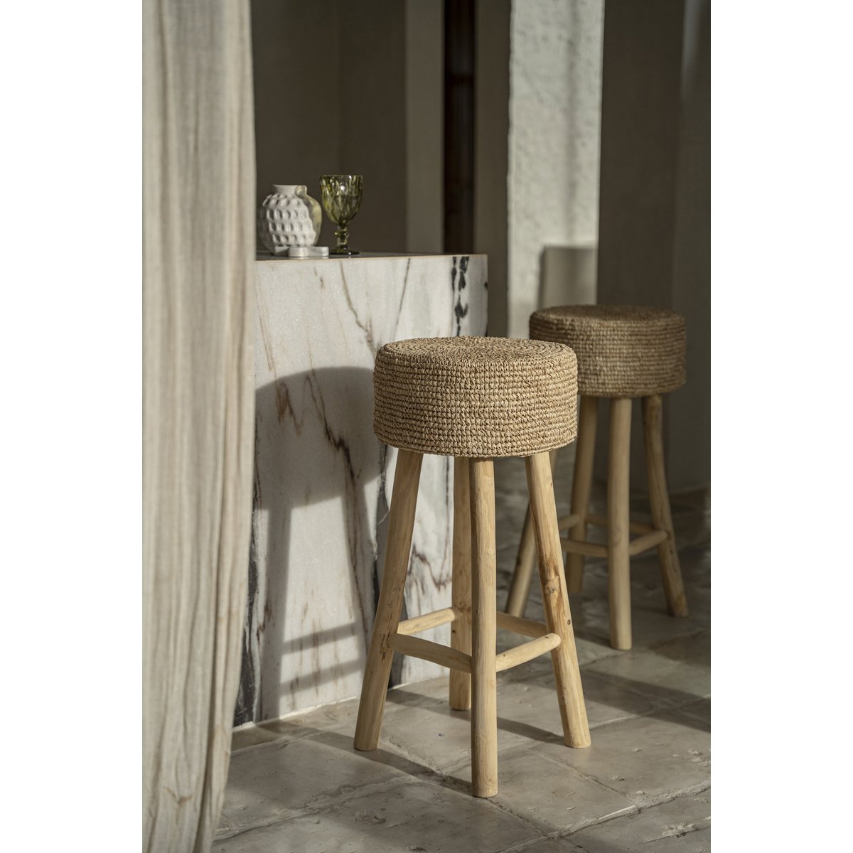 The Raffia Bar Stool