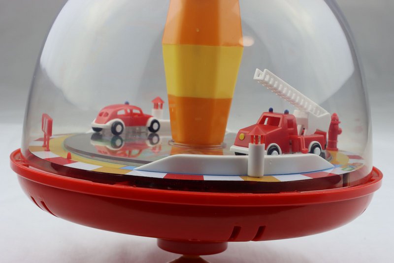 Feuerwehr Panorama-Kreisel für Kinder, mit Sound und beweglichen Elementen, Ø 19 cm