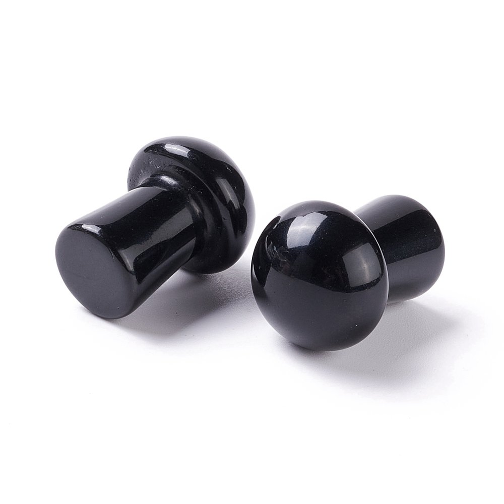 Rocce Sattva | Tranquillità dell'ossidiana | Fungo Gua Sha Spa 20 mm