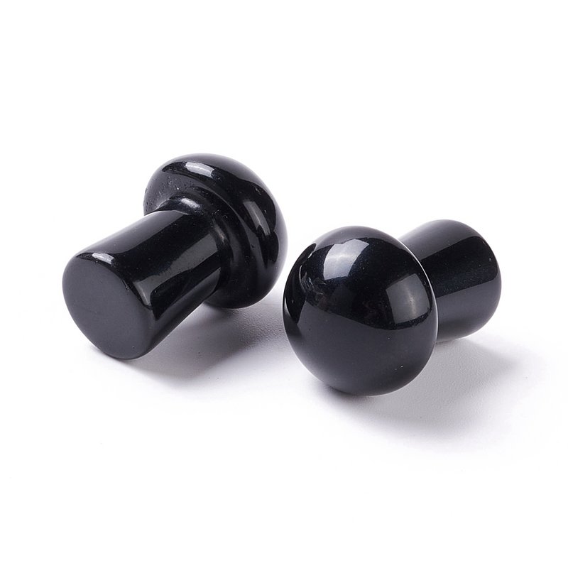 Rocce Sattva | Tranquillità dell'ossidiana | Fungo Gua Sha Spa 20 mm