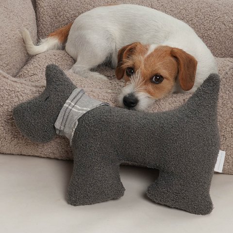 Plüschhund FRED Paddy graphit mit Halstuch
