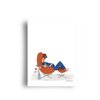 postcard - series 'bellies' - egg chair