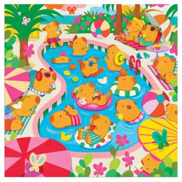 Puzzel - Capybara Zwembaddag