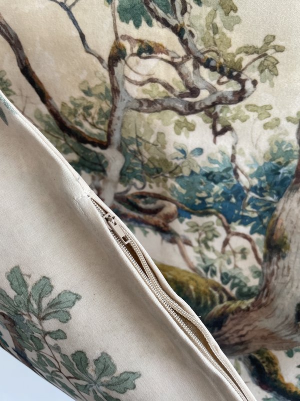 Vintage botanisk akvarel pude naturinspireret indretning | TRE001