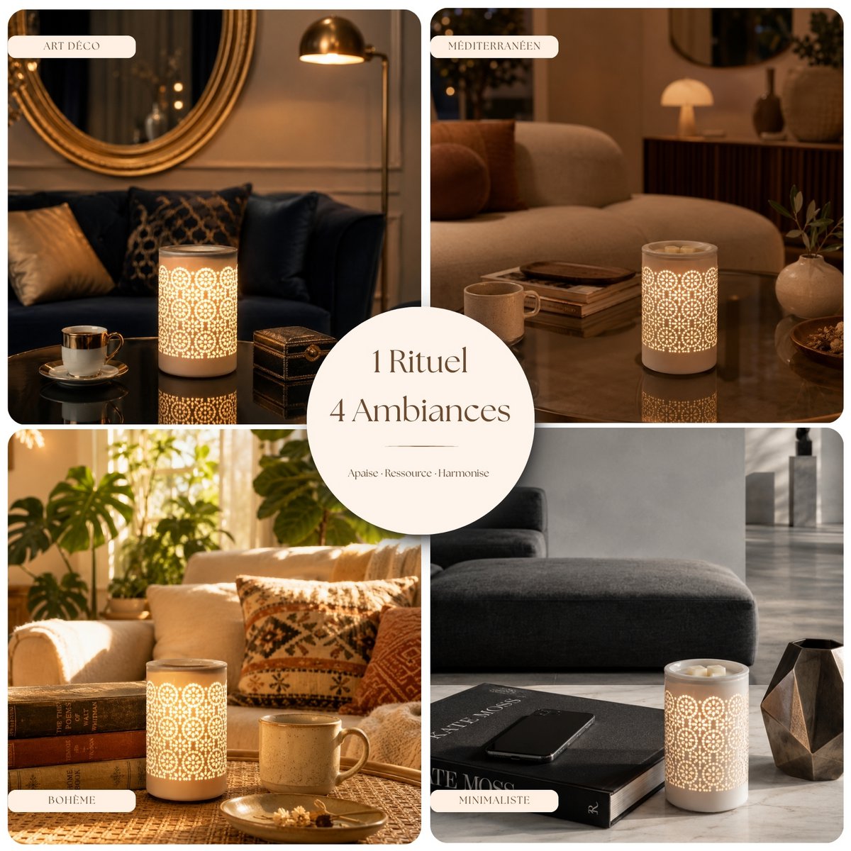 Soft Heat Diffuser – Calorya n°4 – Lampe og diffusion – Duftende voks, dufte og æteriske olier – Keramik – Dekorativ idé