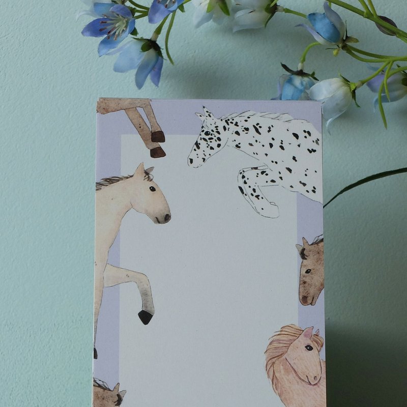 Notepad 10x20 cm horses