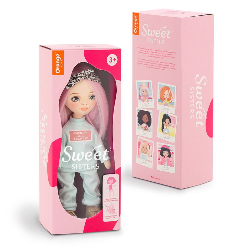 Soft toy, Sweet Sisters - Billie in a Mint Tracksuit + bonus accessories set (35cm)