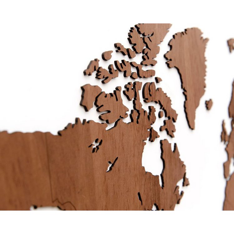 Mappa del mondo in legno - Fai da te - 3 tipi di legno
