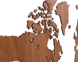 Mappa del mondo in legno - Fai da te - 3 tipi di legno