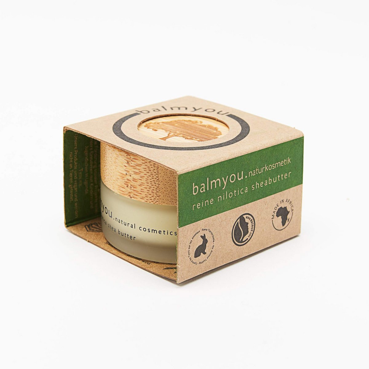 balmyou pure Nilotica shea butter (30 ml): unrefined, cold-pressed, organic, vegan