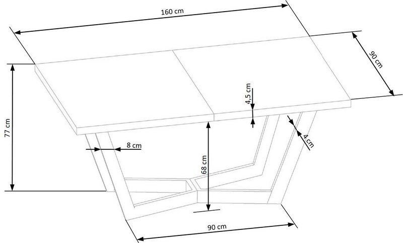 Hautvillers Extendable Dining Table Wood Color