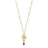 Jade & Granaat Ketting - Goud