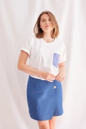 T-shirt poche à rayures