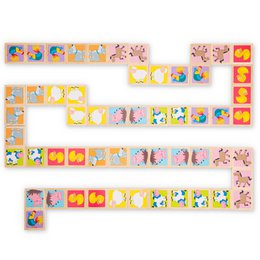 Gioco Domino in legno con animali