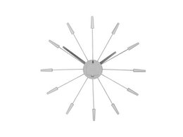 Vægur NeXtime Plug-Inn 58 cm sølv
