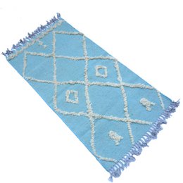 IKAT gråligt blågrønt Kilim tæppe