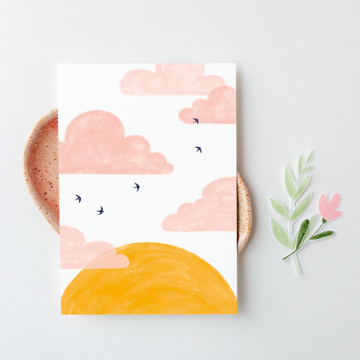 Postkaart | Roze Wolken
