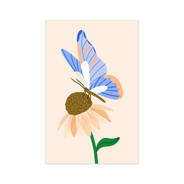 Mini card flower with butterfly