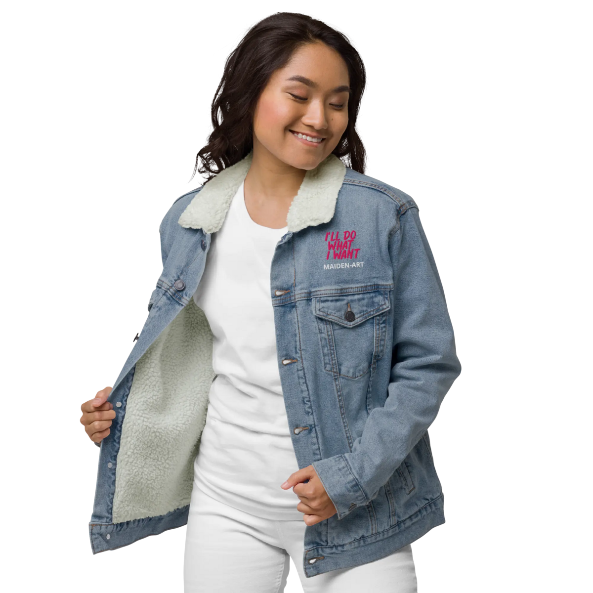 Denim sherpa jacket REBEL GIRL